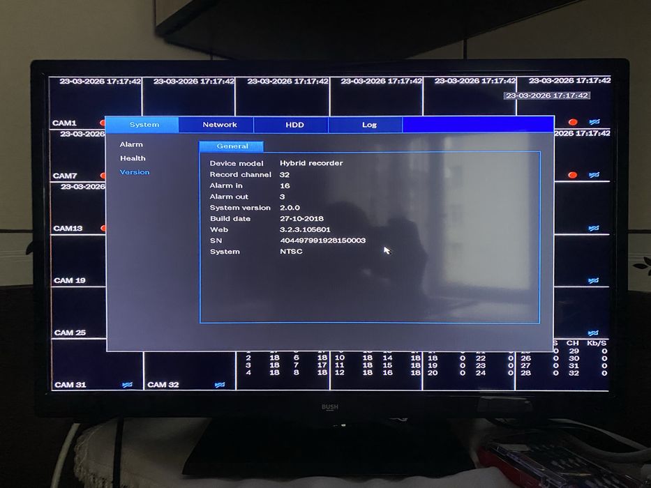 DVR NVR Bosch DIVAR Hybrid 3000 32 camere 16AN/16IP 12 Mp ip HDD 2Tb