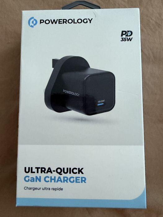 Быстрая зарядка USB-C запечатанное, Powerlogy GaN PD 35W, новоене