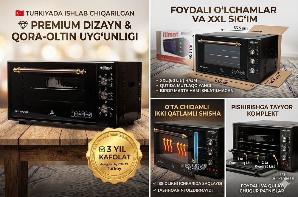 Pech ITIMAT I-60 DCGL Premium
Pech — bu kichik hajmli elektr duxovka b