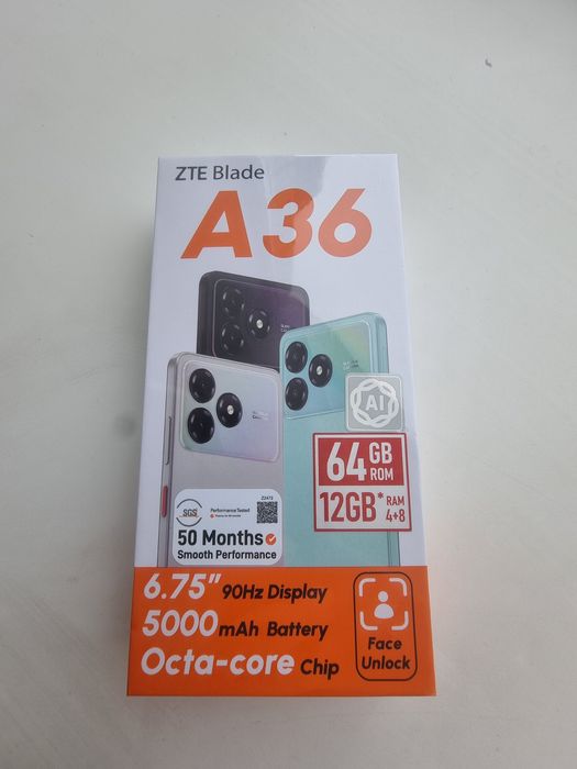 Новый смартфон ZTE a36 black