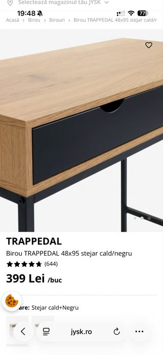 Masa birou (jysk) stejar cald negru