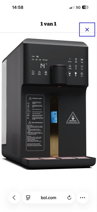 Диспенсър за вода Klarstein Aquafina 6L с обратна осмоза – перфектно състояние!