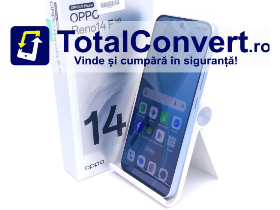 Oppo Reno14 F 256GB Opal Blue 8GB Dual SIM, Garantie 24 luni | #D93620