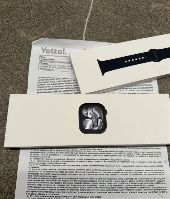 Чисто Нов! Apple Watch 11 46mm Jet Black 36м. Гаранция