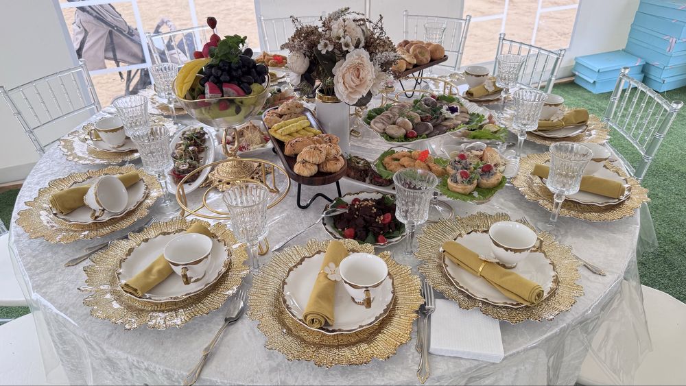 Аренда стол, стулья и посуда