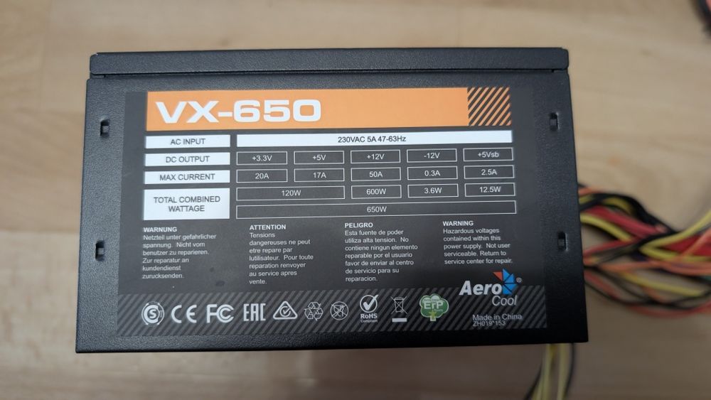 Блок питания 650W. AeroCool