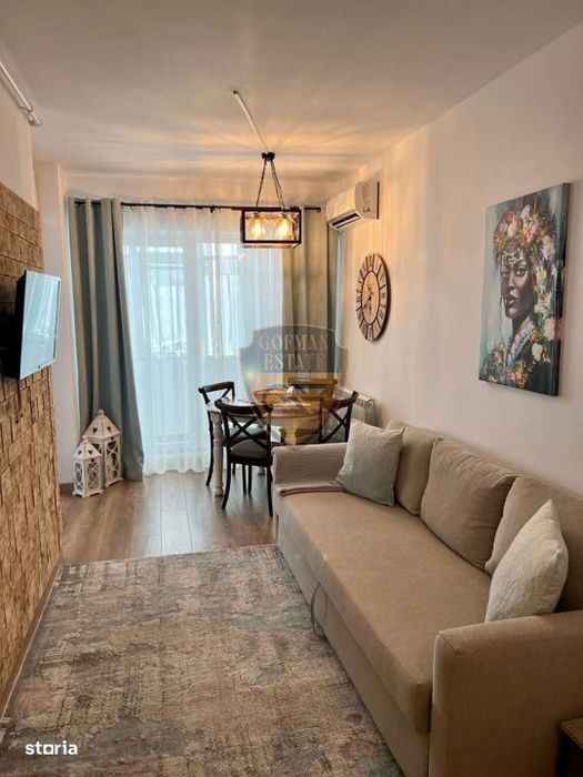 Garsoniera ICIL 40 mp, bloc nou, complet mobilat, centrala gaze, A/C,