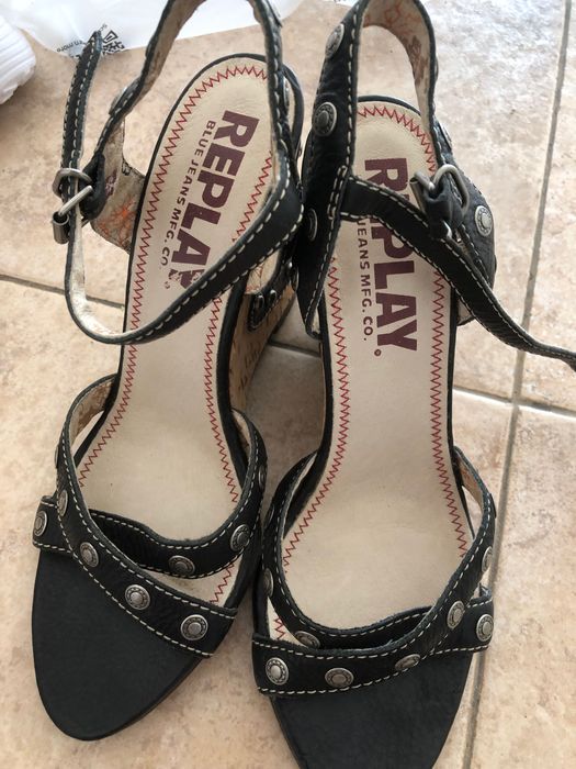 Replay черни сандали 38 номер на платформа