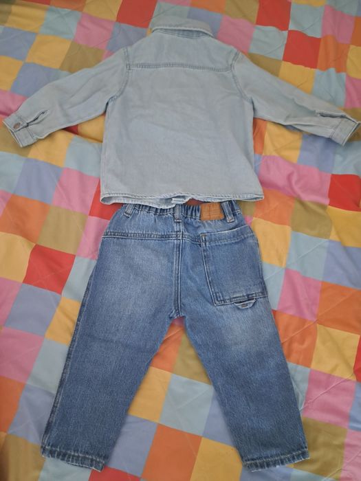Compleu Zara (cămașă+blugi) pentru copii marimea 86 (1-2 ani)