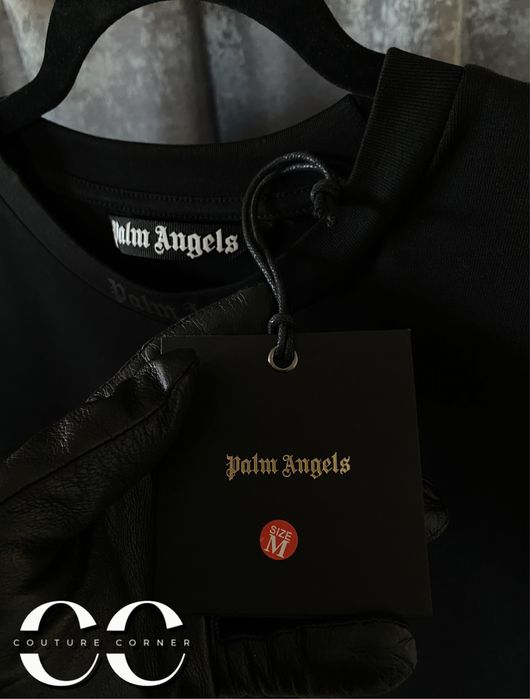 Tricou Palm Angels • Calitate TOP • Oversize Glittered Logo • Cod QR