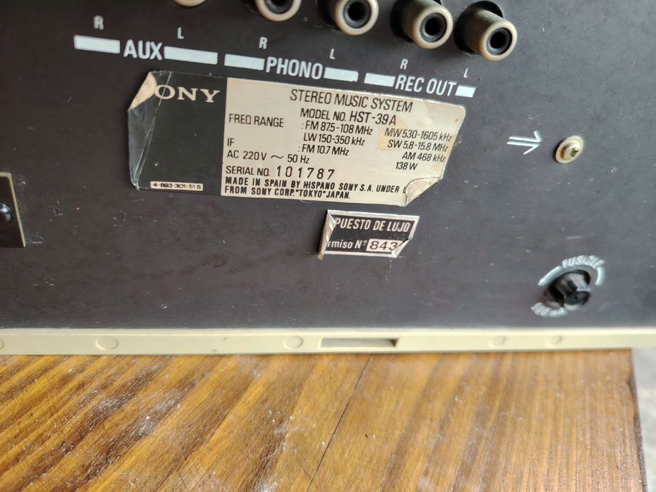 Receiver Sony HST-39A