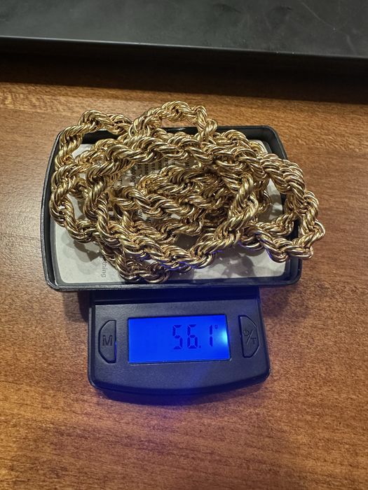 Златен синджир ланец 18 карата маркиран перфектен злато накит италианс