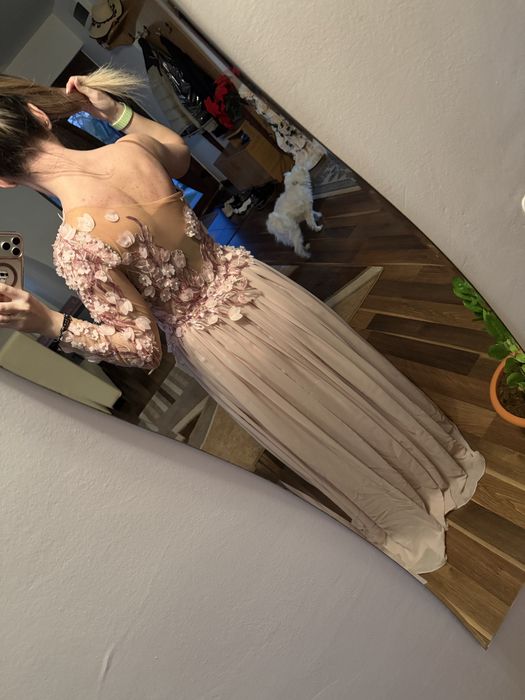 Rochie eleganta roz pal