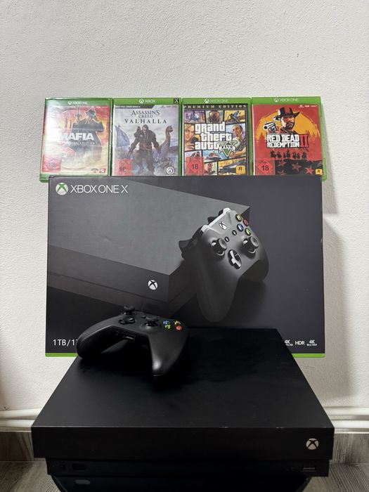 XBOX ONE X - 1TB + jocuri + controller