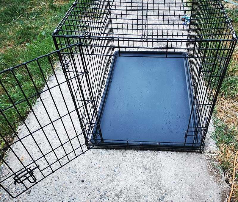 транспортна клетка метална сгъваема 92x57x62см за куче, стационар