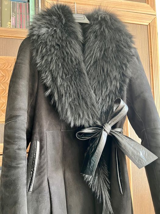 Зимно дамско палто от дива коза М размер