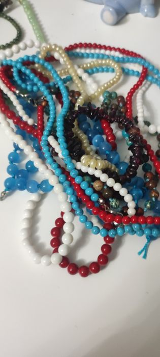 Бусы муранское и самоцветы   Италия