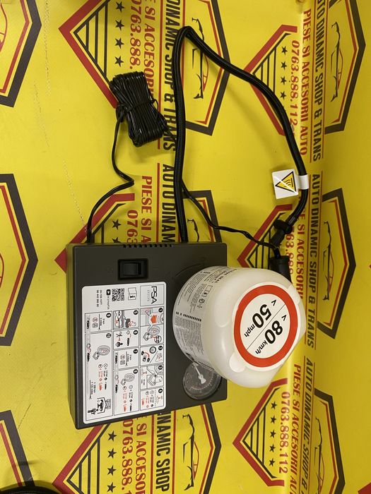 Compresor auto umflat roti soluție kit pană OE Peugeot 120w neutiliza