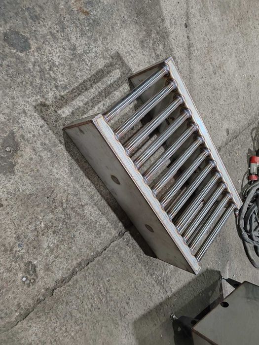 SERPENTINA INOX soba cu plita 80x40x25 cm (cazan incalzire,registru)