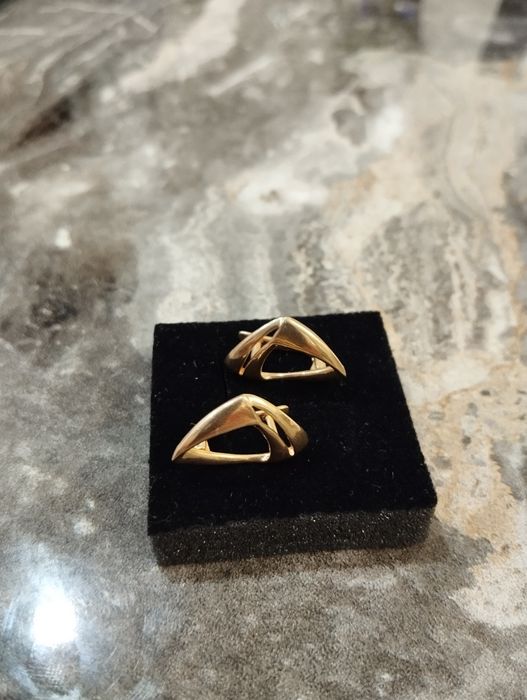 Золотые серьги , Россия, проба 585 , крупные