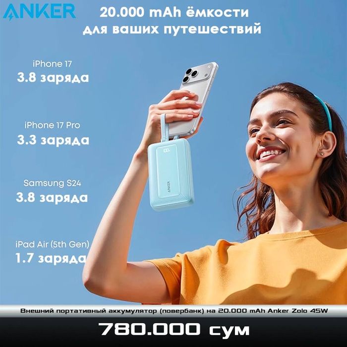 Супер быстрый повербанк на 20.000 mAh Anker Zolo