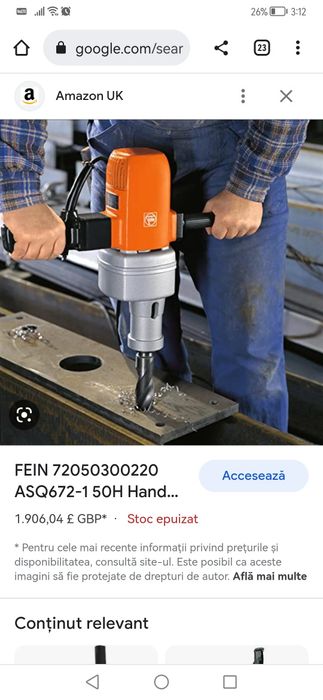 Masina de gaurit si antrenare lenta Fein Asq 672-1