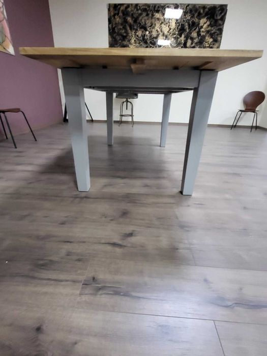 Дървена трапезна разтегателна маса 100 % дъб за 6 - 8 човека