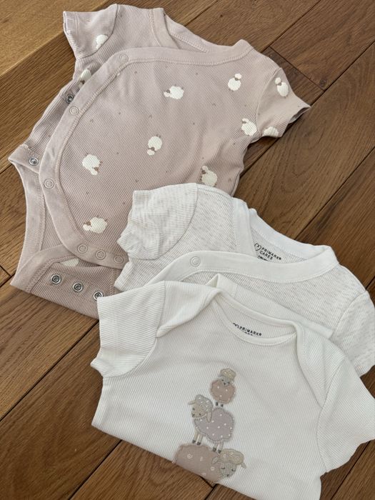 Комплект бебешки бодита с къс ръкав Next, Primark 3-6м
