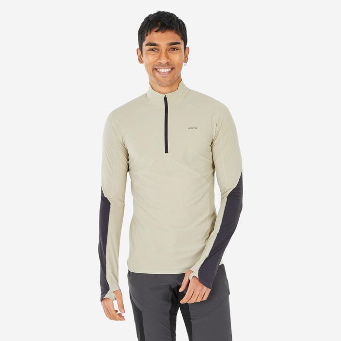 Bluză Anti-UV Drumeție la Munte Mh500 Gri - produs resigilat Decathlon