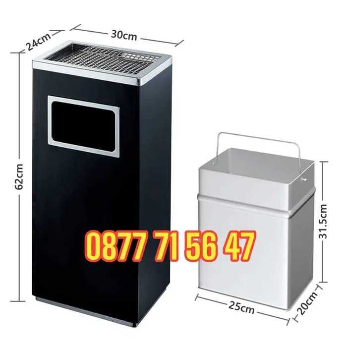 Външен пепелник метален кош за боклук и пепелници неръждаема стомана