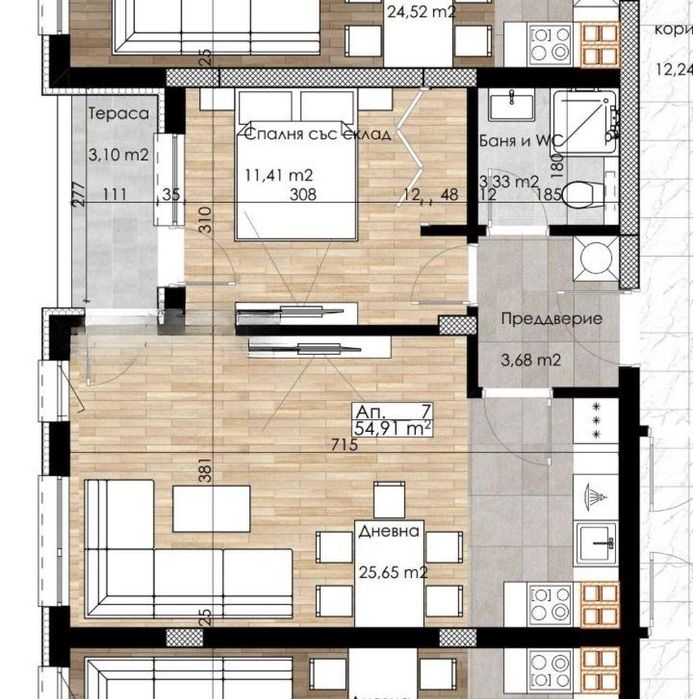 Продава се Двустаен апартамент в Пловдив, Остромила - 70 кв.м за 1743 €/кв.м - Снимка #4