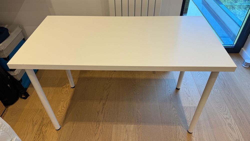 Birou alb, 120 x 60, cu picioare reglabile, IKEA