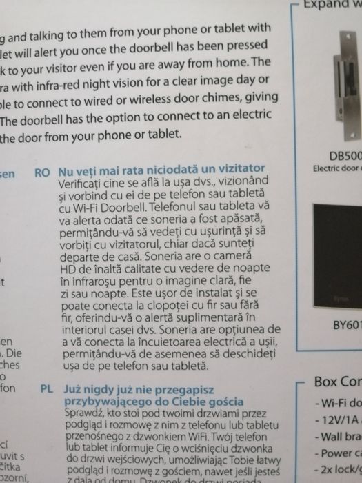Sonerie wireless wi fi smart smartphone interfon videointerfon