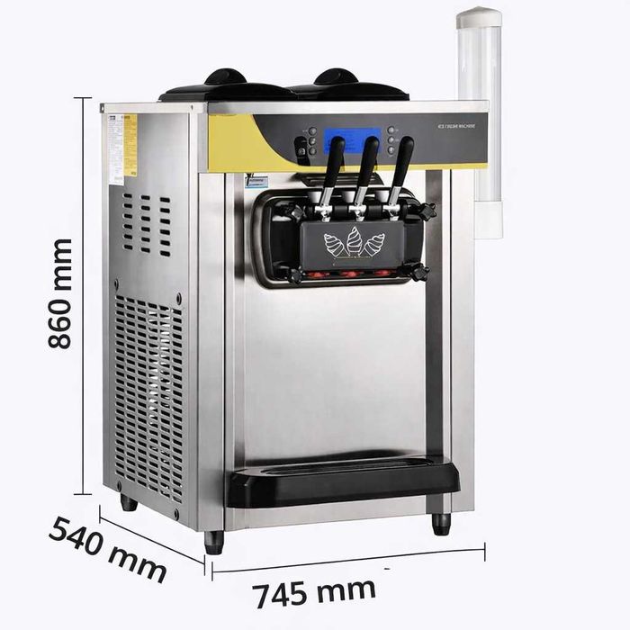 Нова Професионална Машина за мек италиански сладолед крем гаранция 1 г