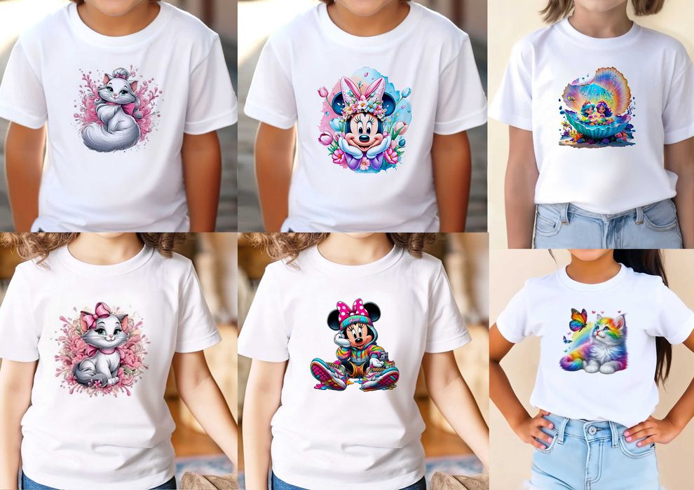 Детски тениски 100% памук,забавни щампи,персонализирани и по Ваша идея;тениски и чаши за оцветяване+боички или маркери