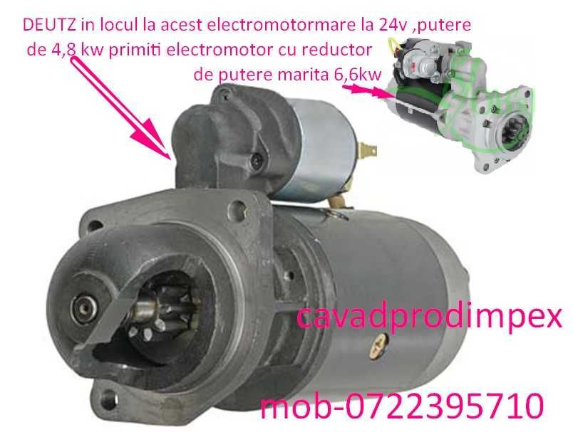 Electromotor Deutz cu reductor la 24volti putere marita de 6,6kw