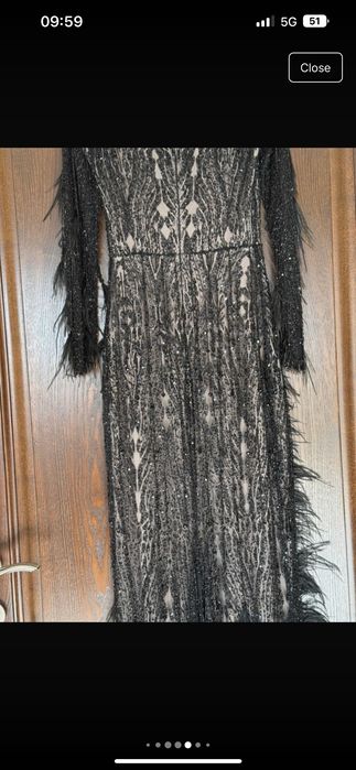 Vând rochie neagră lungă bijuterie potrivită pentru nașa sau banchet