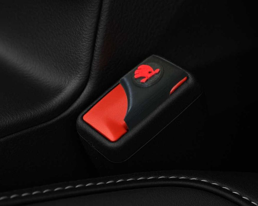 Adaptor (blocare) centura alarma masina, cu logo auto, poze reale