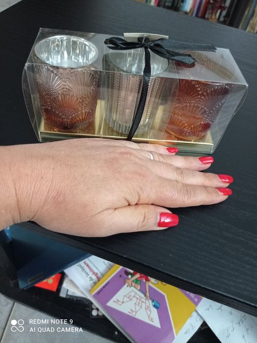 Set 3 suport lumânări / pahare shot