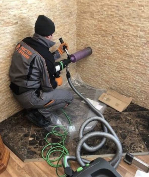 Сухое алмазное сверление, бурение