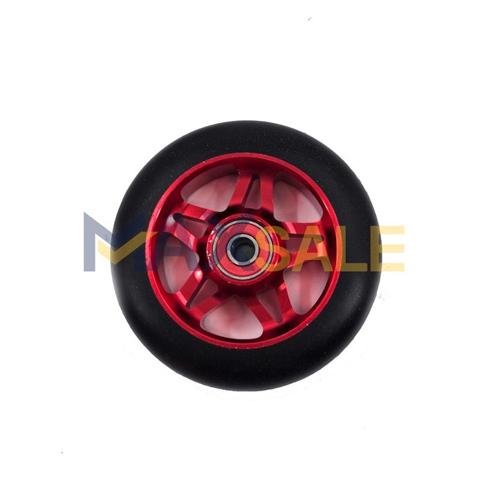 Тротинетка колела гуми scooter скуутър червени метални звезда комплект
