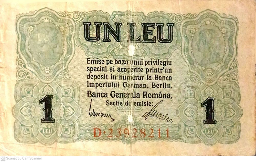 Bancnota 1 leu 1917