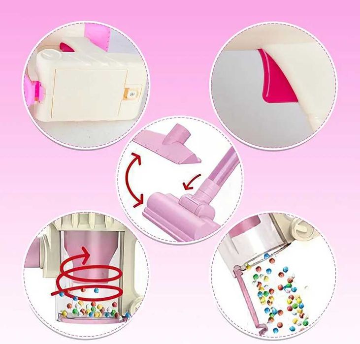 Детска вертикална прахосмукачка 3в1