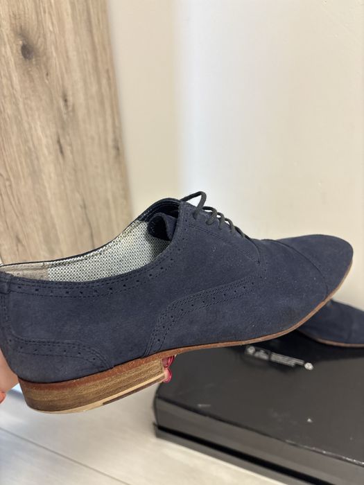 Pantofi piele naturala intoarsa - eleganti, Zara Man, marimea 42