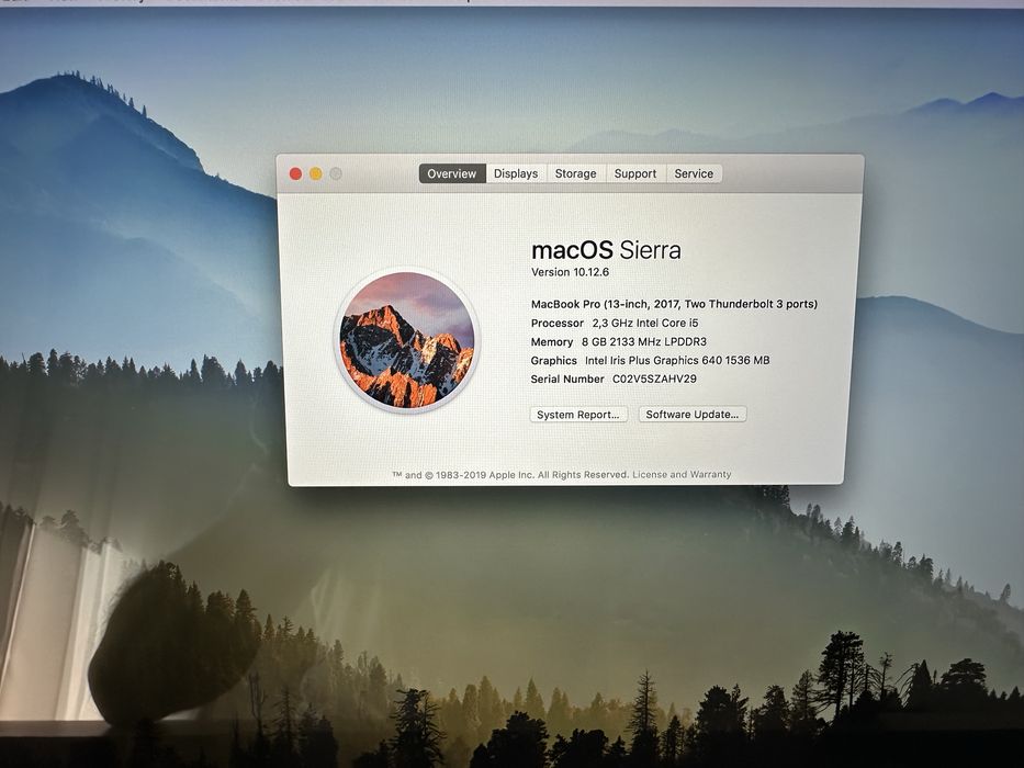 Macbook pro 13 inch 256gb