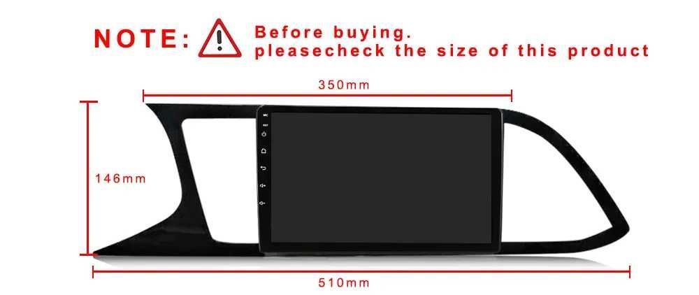 NAVIGATIE Android 14 Seat Leon 2013-2020 1/8 Gb Waze CarPlay + CAMERA