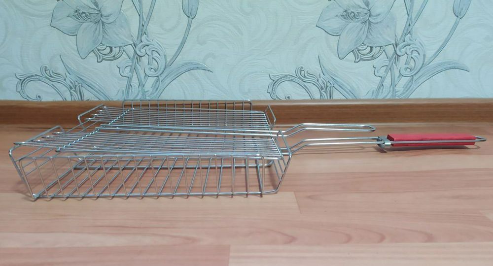 Доставка. Широкая сетка для гриля, мангала, барбекю, решетка