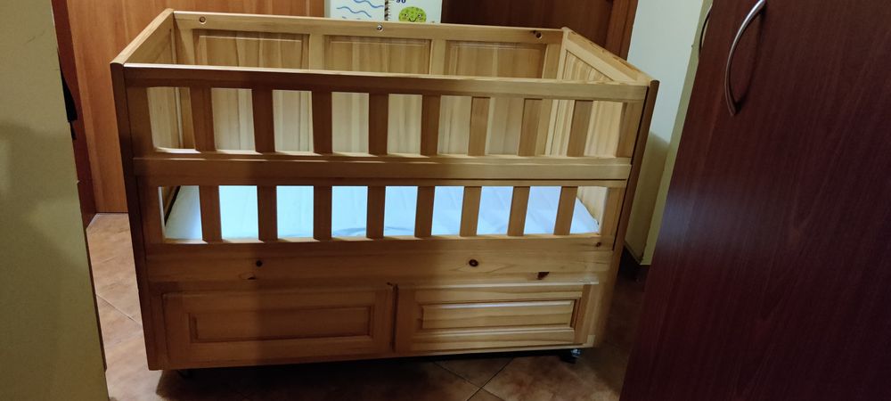 Дървена детска кошара 120/60