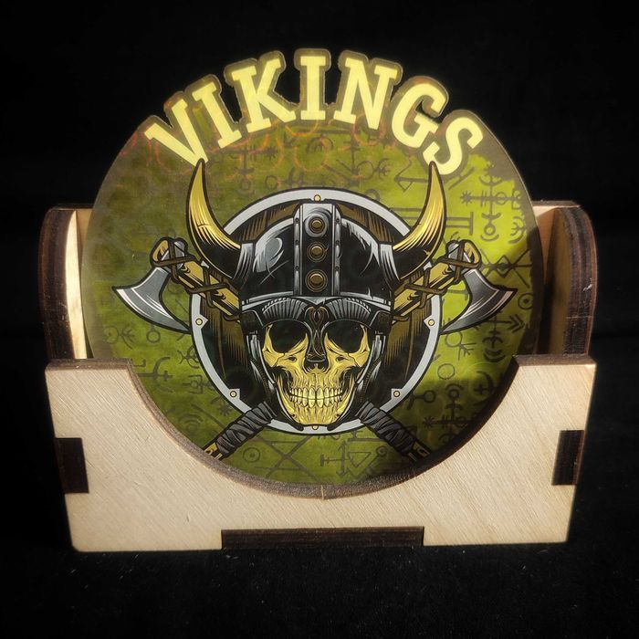 Бирдекели Костеры SKULLS. Подставки под стаканы и кружки. 5 шт.