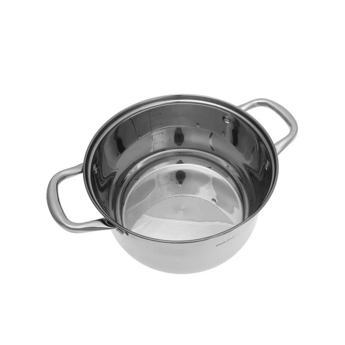 Set de 5 oale cu capac din inox, dimensiuni 16, 16, 18, 20, 24 cm,